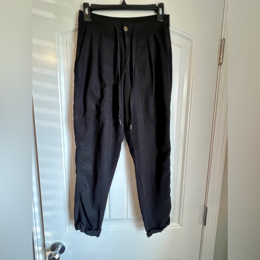 Young Fabulous & Broke Black Tencel  Cargo Pants Sz XS